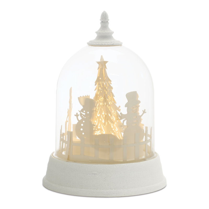 Globe de bonhomme de neige à DEL rotatif H 8,5 po