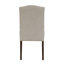 Ensemble de salle à manger 5 pièces brun foncé et tissu taupe avec chaises d'appoint 4X-1299758952-1299758954