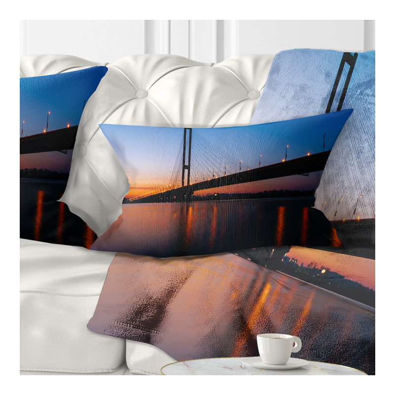 Coussin lombaire en kiev cityscape southern bridge