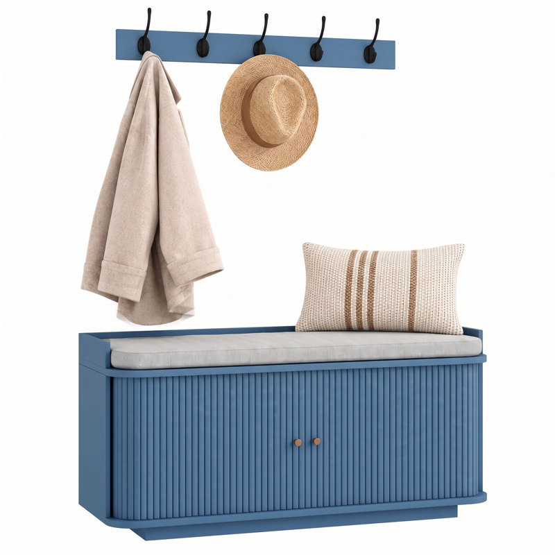 100 cm W Hall Tree, Blue