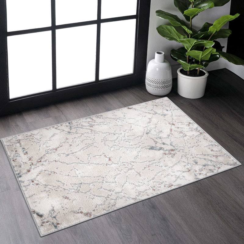 Collection Multi Contemporary Doormat Rug, Rectangle 2' x 3'