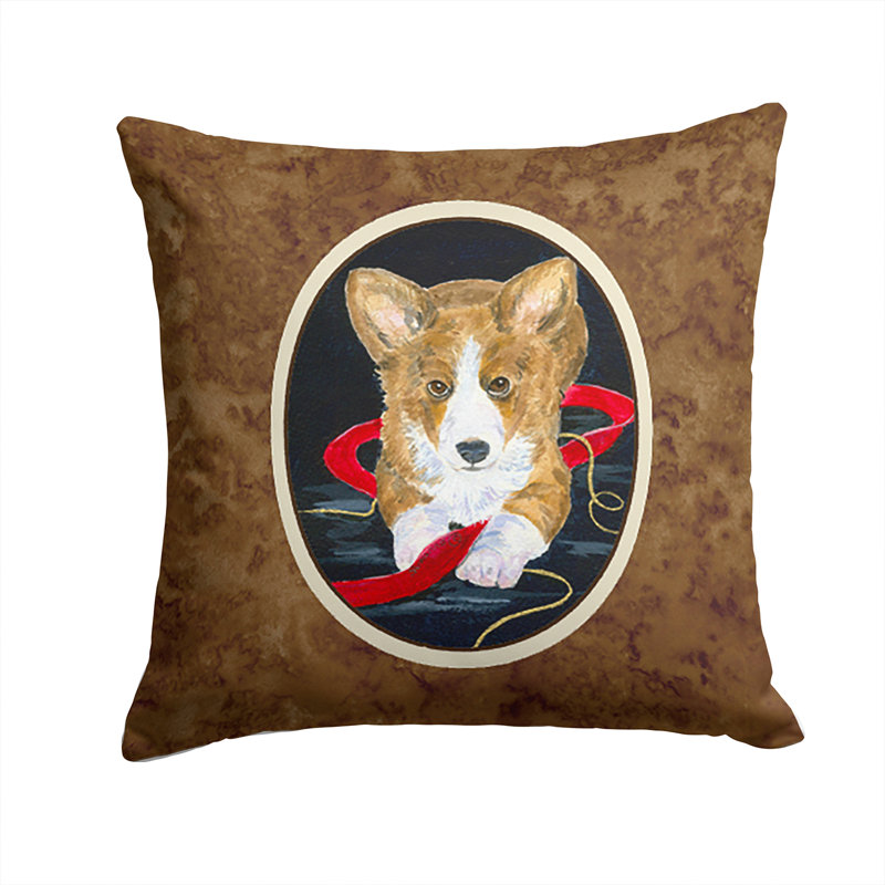 Coussin décoratif intérieur/extérieur corgi