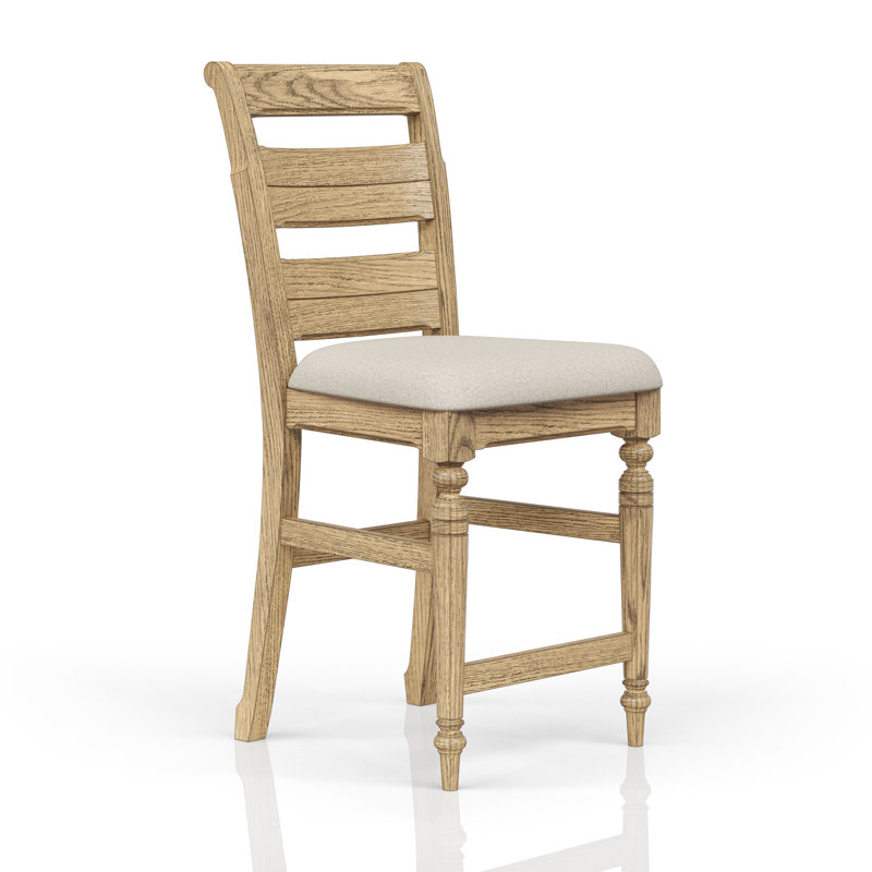 Caramel Finish Ladder Back Counter Stool - Stylish Bar Seating Solution