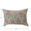 Cotton Chambray Lumbar Pillow With Embroidery