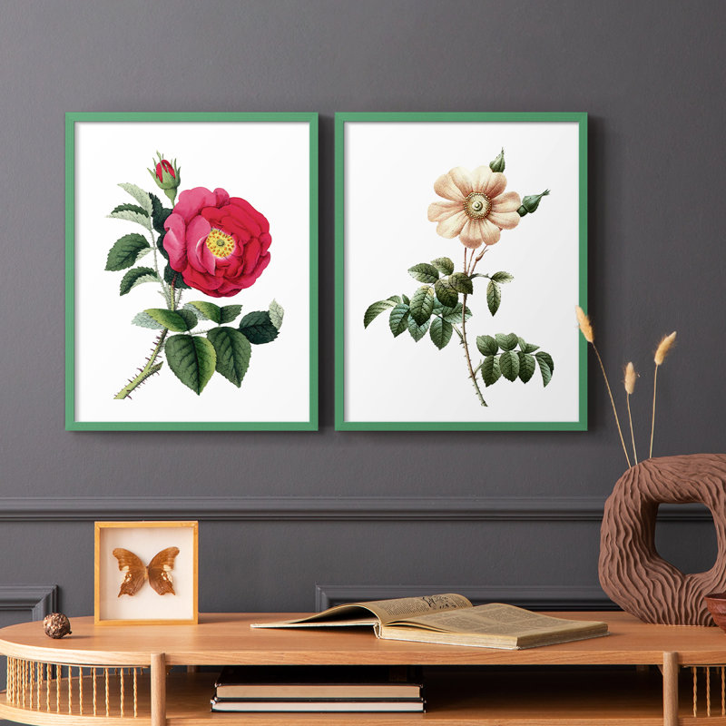 «Botanical Beauty I», reproduction encadrée de qualité supérieure - prête à être accrochée - aucun clou requis - aucun clou requis