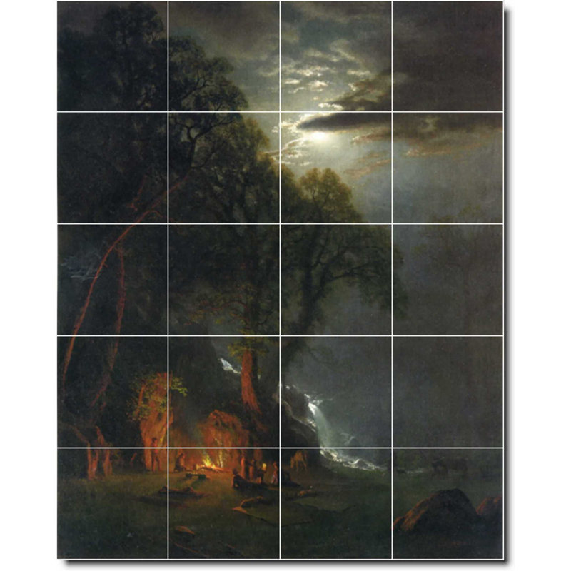 Carreau de céramique décorative 24 po x 30 po 6 po x 6 po, Paysage 389
