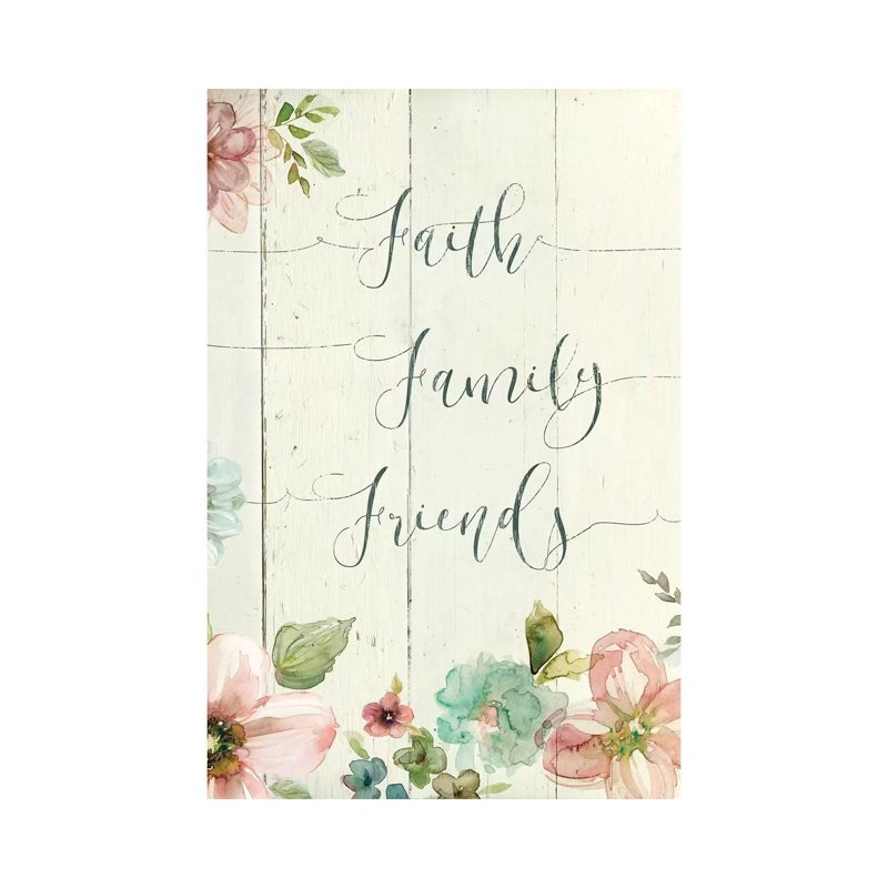Faith Family Friends by Carol Robinson - Wrapped Canvas Gallery-Wrapped Canvas Giclée, 30.48cm H x 20.32cm W