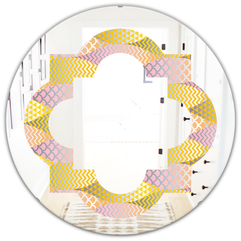 Miroir mural éclectique Quatrefoil, H 31,5 po x l po