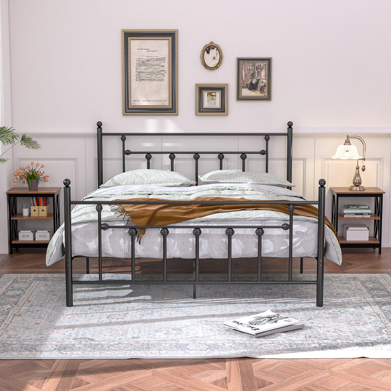 Kempst Steel Piece Bedroom Set, Brown, Queen