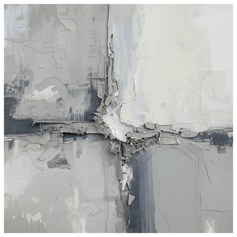 Tapis de bain texturé gris abstrait, L 34 po x L 21 po