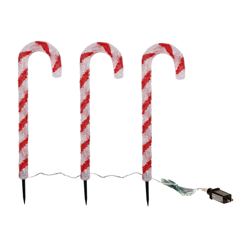 LED Candy Cane Acrylic Path Lights