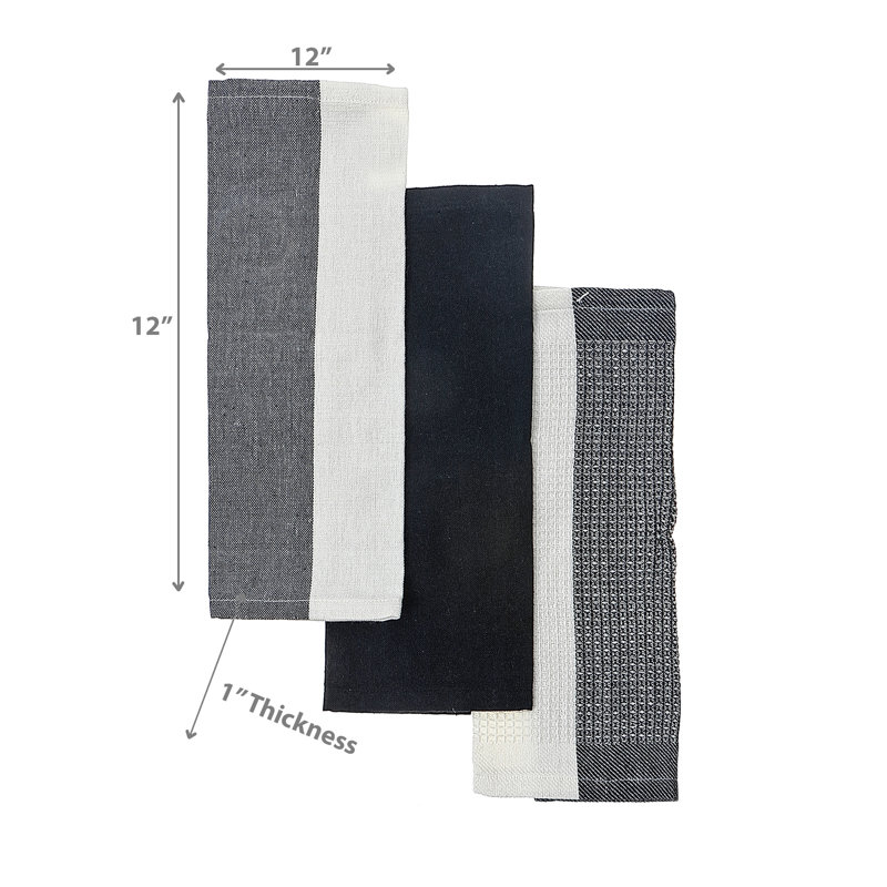 Cotton Kitchen Towels Kitchen Towel, Black