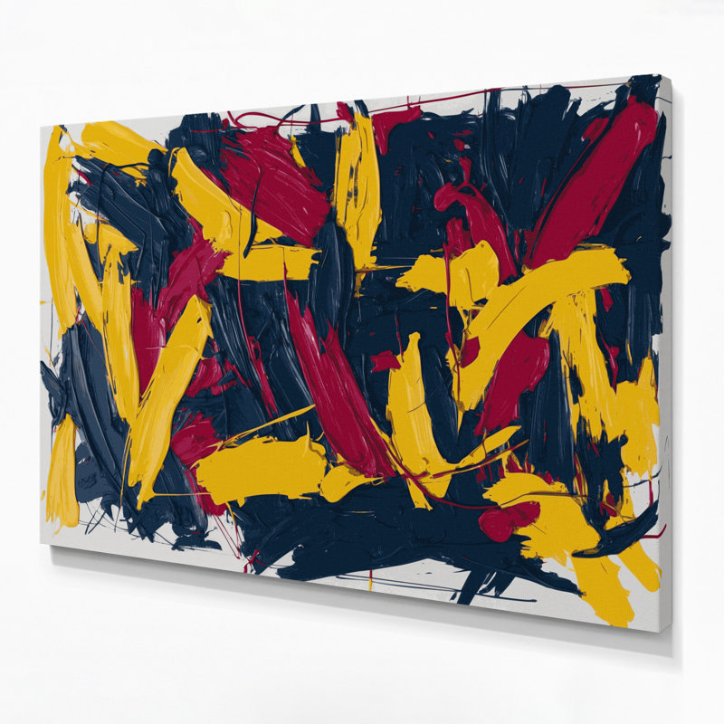 «Neo Expressionism 19», art mural sur toile mauve, H 11 po x l 14 po