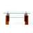 Tempered Glass Coffee Table, Modern Glass Coffee Table for Living Room, 2-Tier Storage Center Coffee Table with Legs-368342944