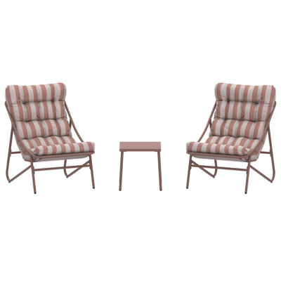 2 - Person Patio Dining Set with Square Table , Cushions Included