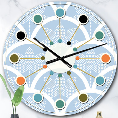 Horloge murale style Mid-Century moderne de style japonais