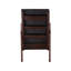 Chaise berçante confortable en cuir synthétique brun foncé - Garniture pour cuir élégant