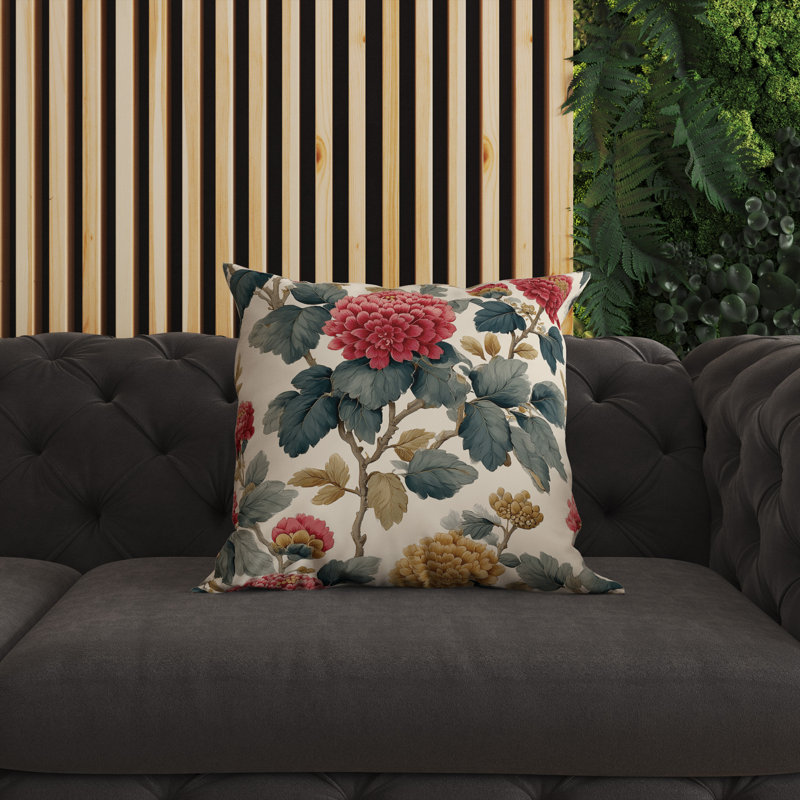 Pivoine impériale grimpante intérieure/extérieure 18x18, Square 18", Beige/Sage