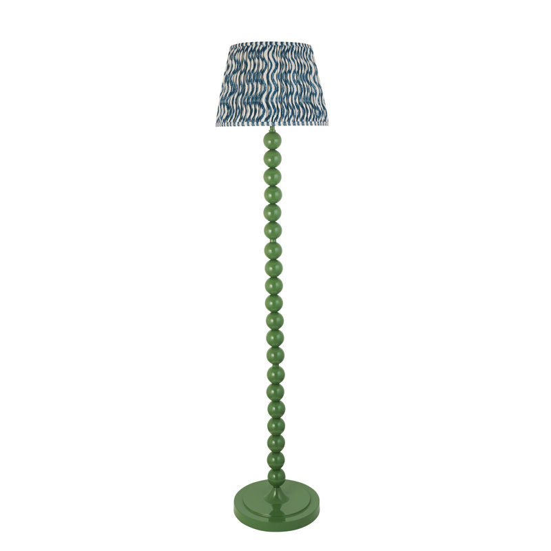 Higgledy 153.2cm Traditional Floor Lamp, Blue/White, Green