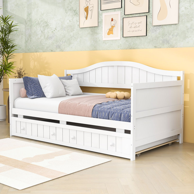 Twin Daybed with Twin Trundle and Slats