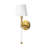 Auburn Crystal Sconce; Dimensions 6W X 19.5H X 7D; Uses One Maximum 60 Watt E12 Base Bulb (Not Included)