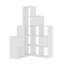 Anyila Corner Bookcase with Modular Cube Design Open and Concealed Shelves Push-to-Open Doors Modern Ladder-Style-1643021067