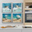 Bay Shore Sandpiper I - Ensemble de 4 peintures sur toile encadrées-1768564827-1768564826
