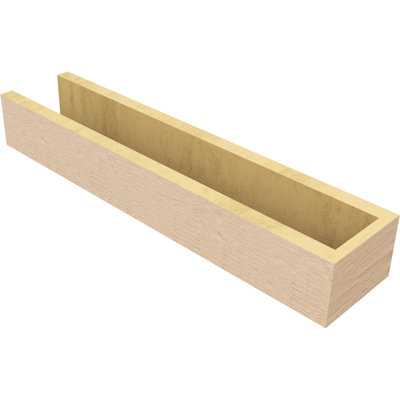 Block Block Woodgrain TimberThane Raider Tail, apprêté brun clair