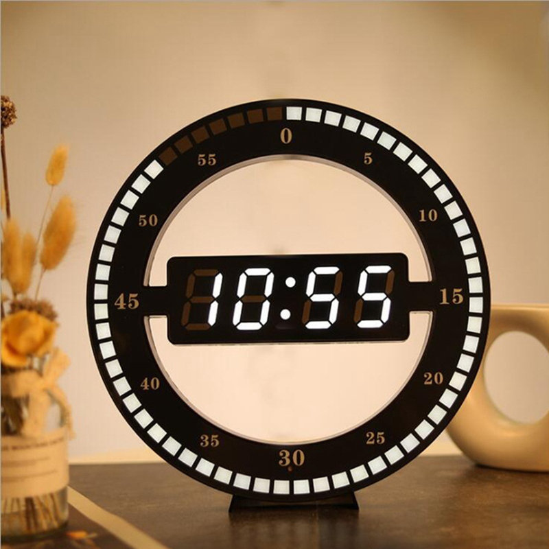Horloge murale numérique DEL 12,01 "Nasheed