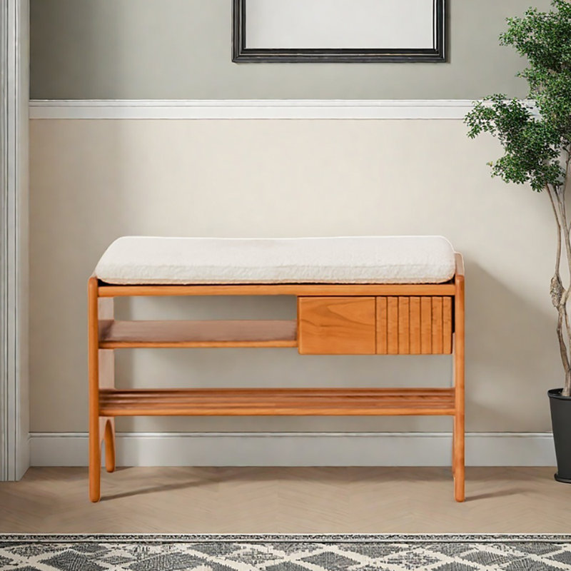 Banc de rangement pour chaussures 23,6 po