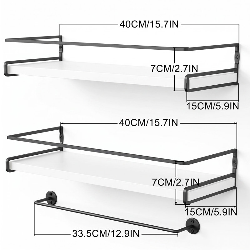 3 Piece Floating Shelf