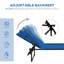 Chaise longue pliable, dossier inclinable à 4 positions, conception portable à trois volets et filet respirant pour la piscine, le camping et la randonnée - bleu marine-1223790430-1223790426