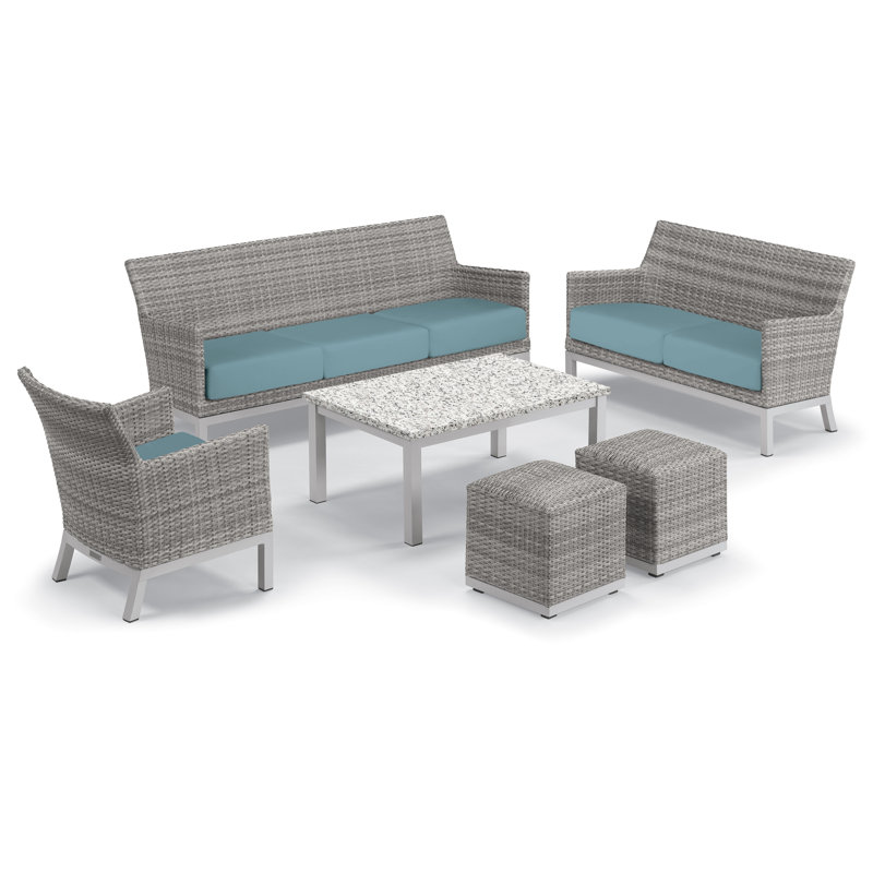 Outdoor - Piece Conversation Set, Ice Blue