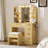 Vanity Table with LED Mirror, Charging Station, 5 Drawers and Stool-256438934