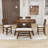 Damu 6 - Piece Dining Set, Dining Table with Storage Shelf and Bench and 4 Chairs-1664202796-1664202799