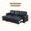Canapé-lit modulaire réversible en cuir Vegan