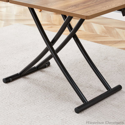 La table de levage moderne et minimaliste multifonctionnelle avec plateau en panneau de fibres à densité moyenne de 0,8 pouce d'épaisseur et pieds en métal peut être utilisée comme coiffeuse