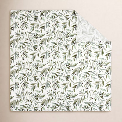 Olive Branches Organic Muslin Swaddle Blanket