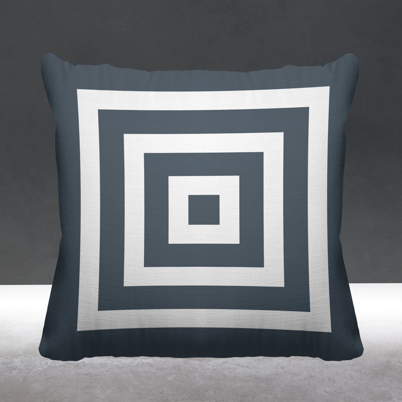 Coussin décoratif intérieur / extérieur Luella, L 17 po x H 17 po, gris