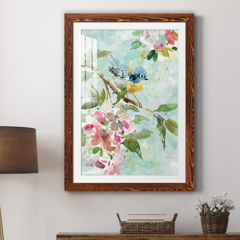 Asbury Garden Song I - peinture encadrée, H 37,5 po x l 27,5 po x P 1,5 po, Toile avec cadre érable