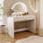39" Makeup Vanity Table With Mirror Touch Screen Lighted Mirror, Dressing Table With Drawer For Bedroom-892724354