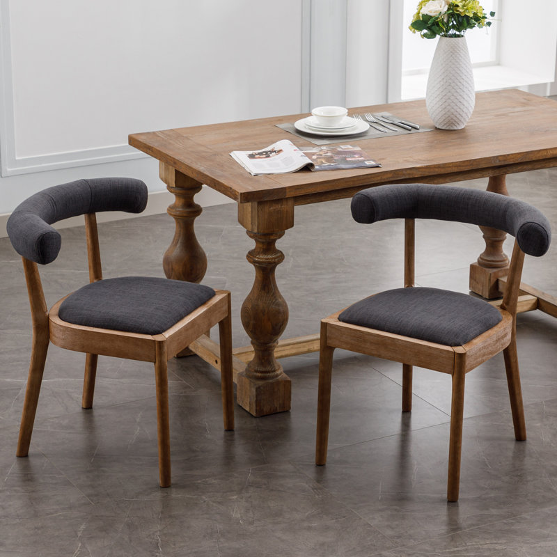 Ayman Solid Back Side Chair, Charcoal