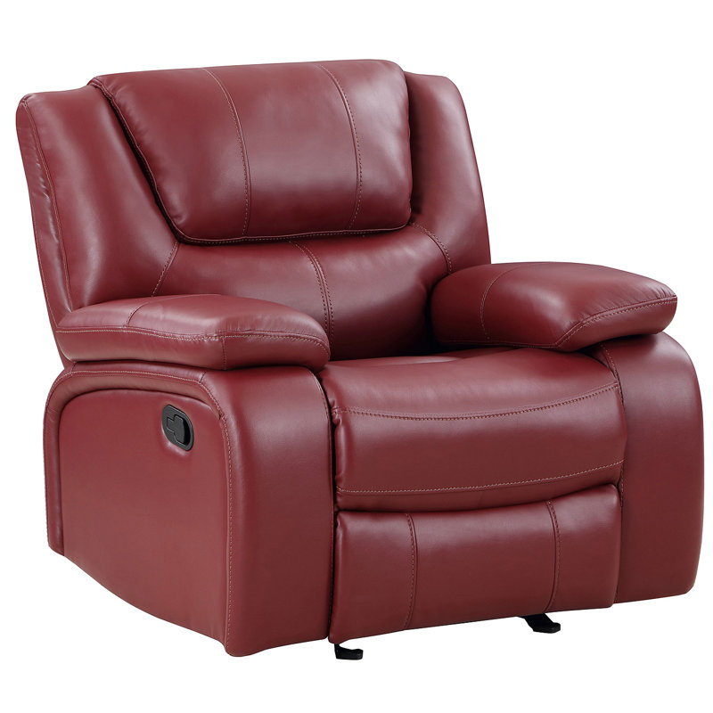 Fauteuil inclinable et oscillant rouge Elodie, Rouge