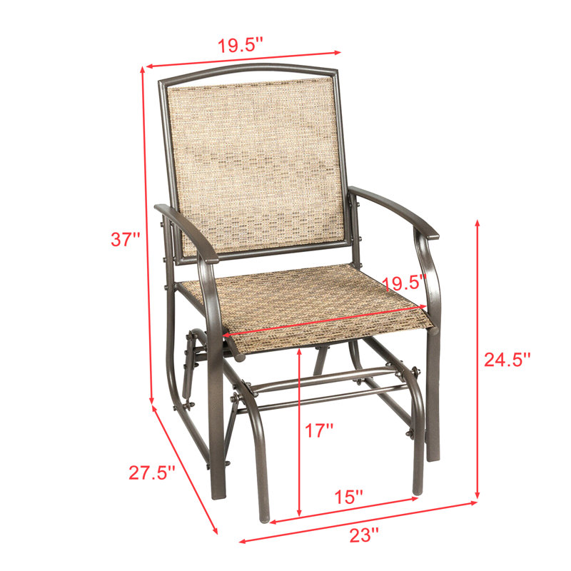 Chaise berçante 2 pièces pour patio