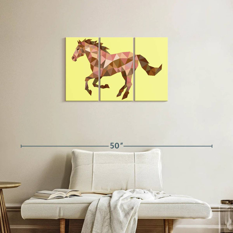 Cheval géométrique Brampt, H 20 po x l 33 po