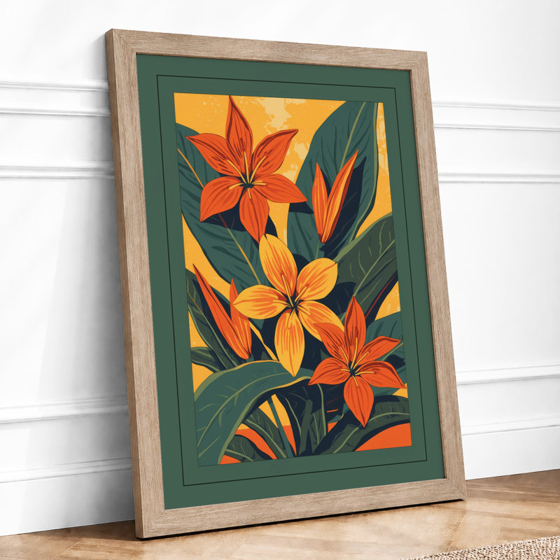 Vibrant Bloom Cluster Modern - Print, Oak, A4 - 29.7 x 21.0 cm