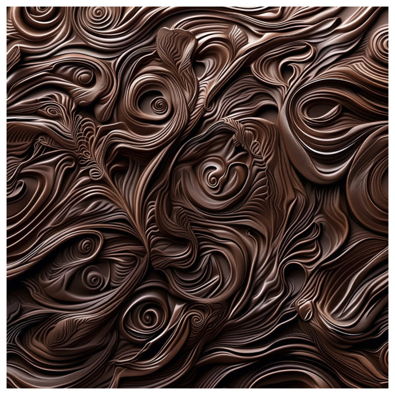Intricate Brown Swirls Comforter, Queen