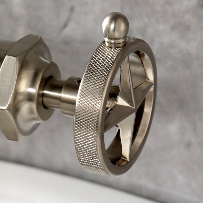 Kingston Brass Levante Single-Handle 1-Hole Deck Mount Bathroom Faucet, Brushed Nickel