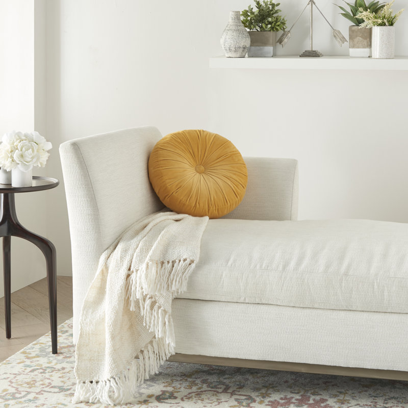 Buttons Throw Pillow, Yellow