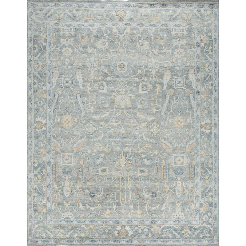 Transitional, Vintage One-of-a-Kind Rectangle 9' X 12'3" Hand Knotted Area Rug